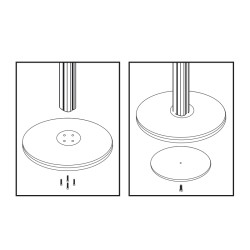 montaje mástil a base